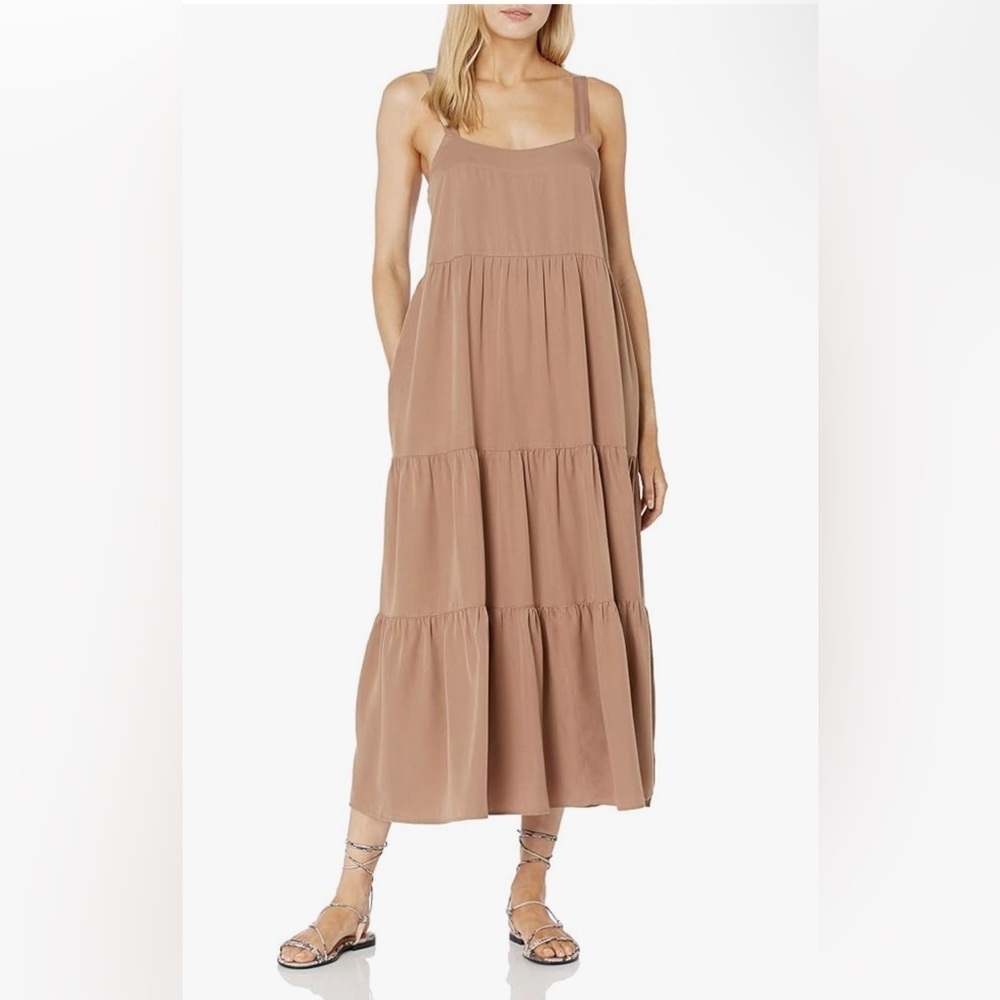 Chic Tan Maxi Dress for Women - Picture 1 of 14